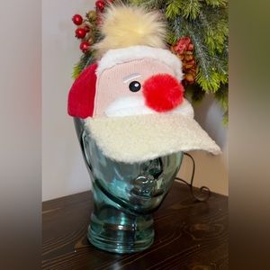 Holiday Time Santa Claus Sherpa Hat New Christmas Accessory Adult Adjustable Cap